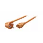 EFB Elektronik Netzkabel CEE 7/7 Schuko 90° auf IEC C13 180°, Orange, 1,8 m, 3 x 0,75 mm²