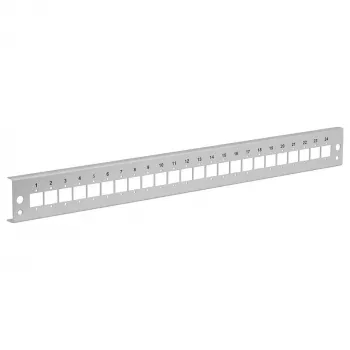 EFB Front Panel 24xE2000 Duplex, E2000 Compact (RDM) Straight Version, Light Grey (RAL 7035), 1U 19 inch Rack Mount