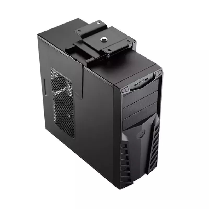 LogiLink Untertisch-CPU-Halter - Schwarz - Stahl - 25 kg Tragfähigkeit