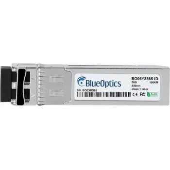 BlueOptics Fortinet FN-TRAN-SFP56-SR kompatibler SFP56-Transceiver, LC Duplex, 50GBASE-SR, Multimode-Faser, 850nm, 100m, 0°C bis +70°C, DDM