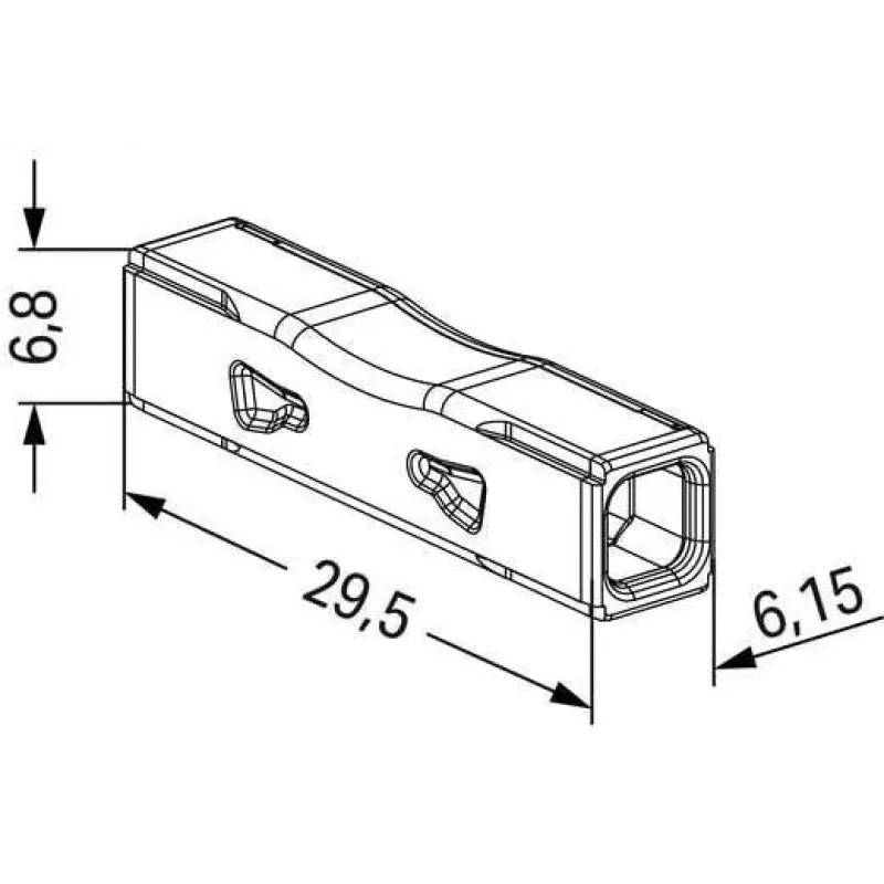 WAGO Durchgangsverbinder für 2773-2401, Push-in, max. 4 mm², 2 Leiter
