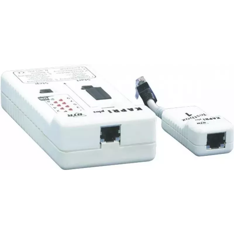 METZ CONNECT KAPRI Plus Kabel- und Verbindungstester mit Testbox 1 - Netzwerk- und ISDN-Kabeltester (130670-E)