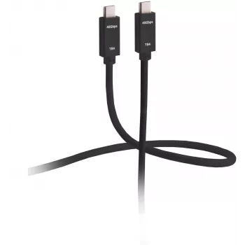 ShiverPeaks Flexline FL31-77025 Thunderbolt 3 Kabel - USB-C Stecker auf USB-C Stecker - 1m - Schwarz - Goldbeschichtet - 40 Gbit/s