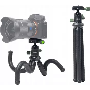 C-ROPE Creatorpod Flexibles Stativ mit 360° Kugelkopf 30cm Schwarz (CRP-CPD-BLK)
