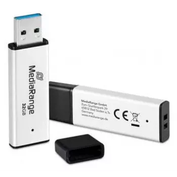 MEDIARANGE MR1900 USB 3.2 32 GB Memory Drive Flash USB 3.2 Gen 1 Schwarz Capless Retractable