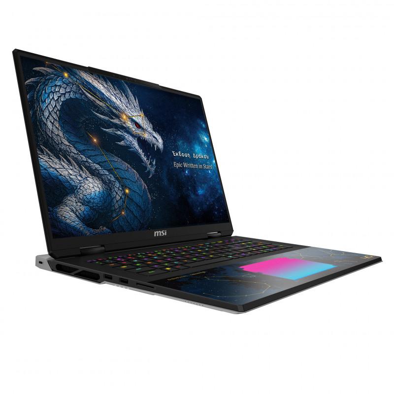 MSI Titan 18 HX Dragon Edition Draco Epic A2WJ-1064FR Gaming-Laptop, 18 Zoll UHD+ Mini LED 240Hz, Intel Core Ultra 9 290HX Plus, 96GB DDR5, 4TB SSD, GeForce RTX 5090 24GB, Windows 11 Pro, französische AZERTY-Tastatur