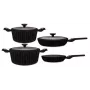 Kochgeschirr-Set 7-teilig mit Silikondeckeln BR-1520
