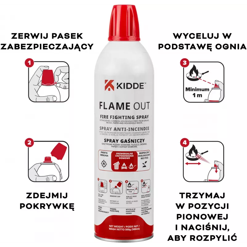 Kidde KFS-500 Flame Out Feuerlöschspray 500 ml