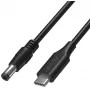 UNITEK 65W USB-C auf DC 5,5mm Laptop-Netzkabel 1,5m Schwarz