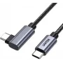 UNITEK USB-C Kabel 90° abgewinkelt PD 100W 2m Schwarz