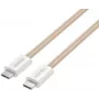 UNITEK Magnetisch aufrollbares geflochtenes USB-C auf USB-C Kabel 100W PD 1m Beige