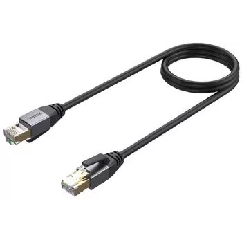 UNITEK Cat.8 S/FTP Ethernet Patchkabel RJ45 LAN Netzwerkkabel 8m Schwarz