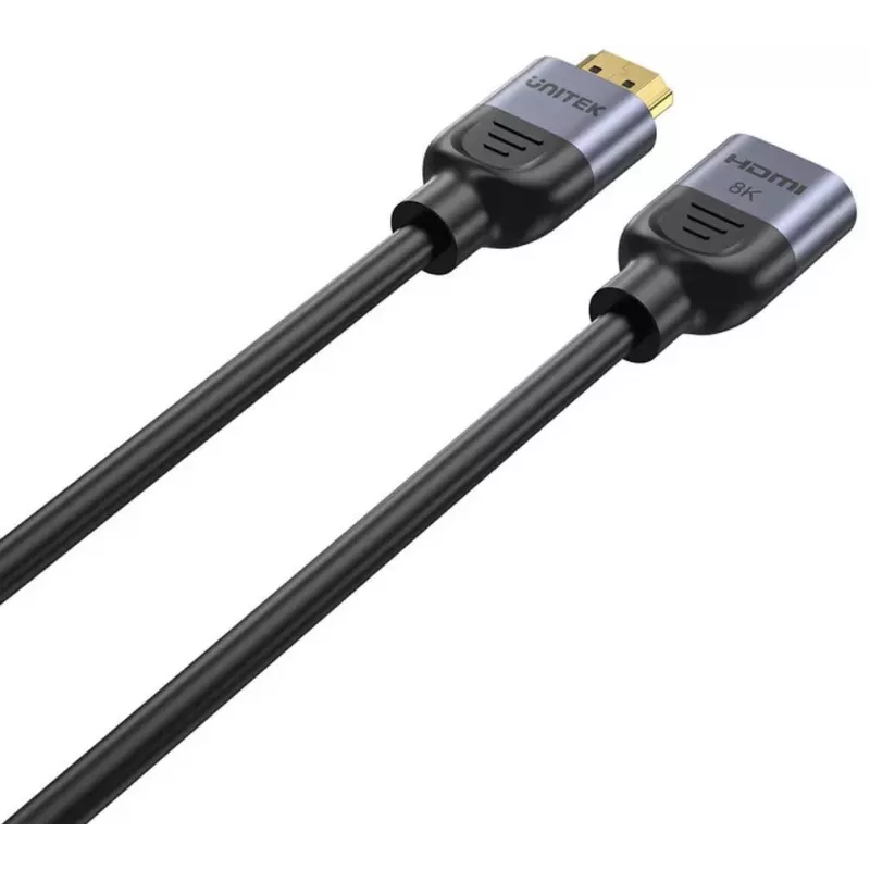 UNITEK HDMI 2.1 Verlängerungskabel 0,5 m Stecker auf Buchse 8K Schwarz