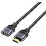UNITEK HDMI 2.1 Verlängerungskabel 0,5 m Stecker auf Buchse 8K Schwarz