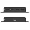 UNITEK USB-C auf 4x USB-A Extender über Ethernet, bis zu 150m, 480Mbps, Schwarz