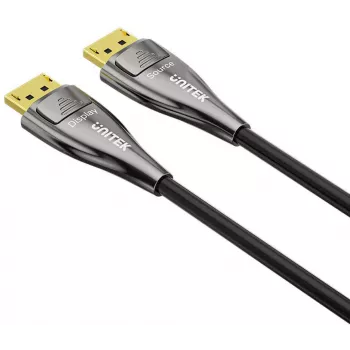 UNITEK 30m Active Optical DisplayPort 2.1 Kabel 8K 60Hz Schwarz