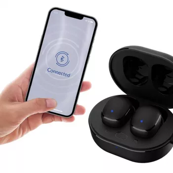 3MK FlowBuds 6.0 True Wireless Stereo (TWS) Bluetooth 5.3 In-Ear-Kopfhörer mit ENC-Mikrofon, IPX4, 35h Akku, USB-C, Schwarz