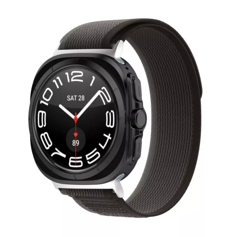 Tech-Protect Nylon Armband für Samsung Galaxy Watch Ultra (47mm) - Schwarz/Orange