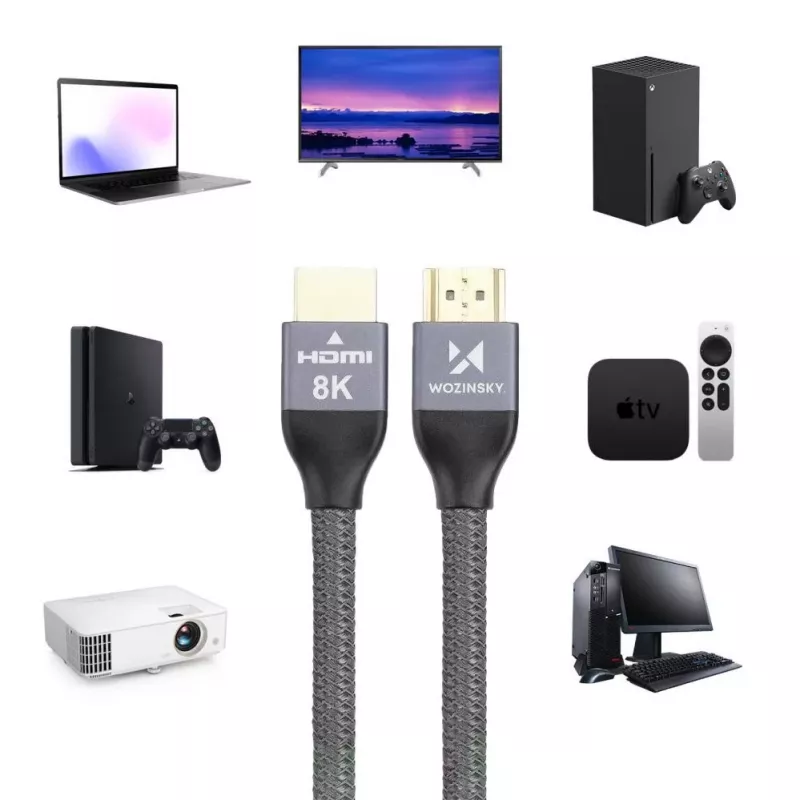 Wozinsky USB-C auf USB-A Kabel 1 m Silber Geflochtenes Nylon