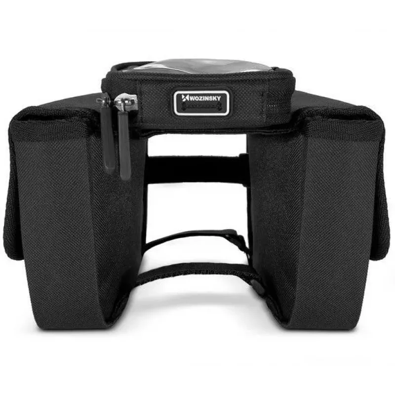 ILIKE Wozinsky Universal Frame Bike Bag Fahrrad-Rahmentasche wasserdichte Handytasche 1,5L Schwarz (WBB26BK)