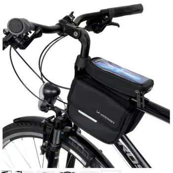 ILIKE Wozinsky Universal Frame Bike Bag Fahrrad-Rahmentasche wasserdichte Handytasche 1,5L Schwarz (WBB26BK)