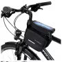 ILIKE Wozinsky Universal Frame Bike Bag Fahrrad-Rahmentasche wasserdichte Handytasche 1,5L Schwarz (WBB26BK)