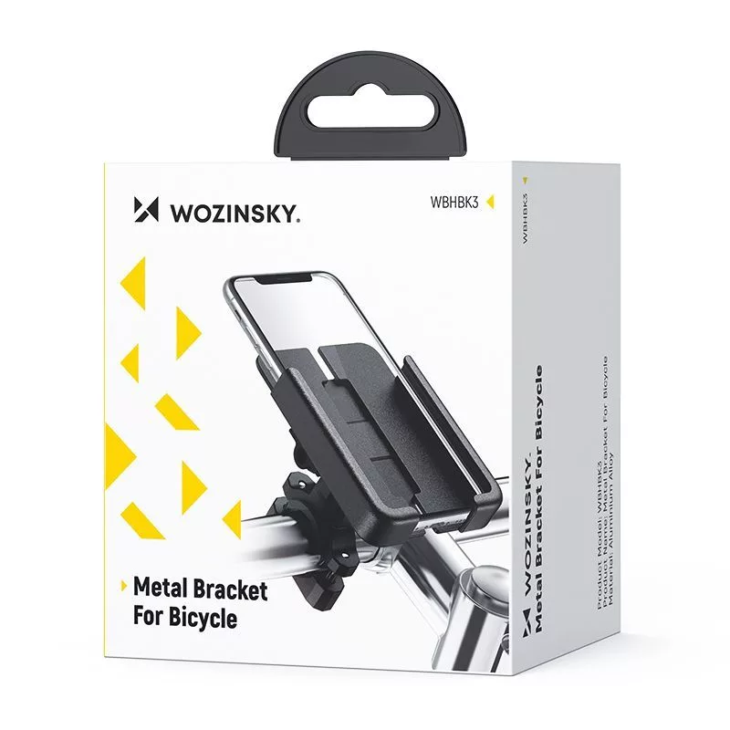 Wozinsky Metall Fahrrad-Handyhalterung für Roller, Schwarz (WBHBK3)