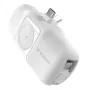 WOZINSKY WF16-YCS Mini Power Bank 5000mAh 15W USB-C mit integriertem USB-C-Kabel und Apple Watch-Ladegerät - Weiß