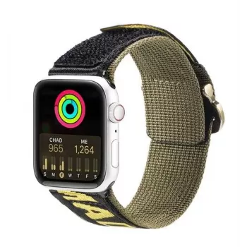 Dux Ducis Armband (Outdoor Version) Nylonband für Apple Watch Ultra, SE, Series 9, 8, 7, 6, 5, 4, 3, 2, 1 (49, 45, 44, 42 mm) - Gelb