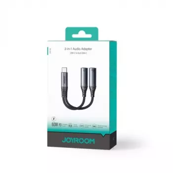 Joyroom SY-C03 USB-C auf 2x USB-C 2in1 DAC Adapter - Schwarz