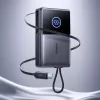 Joyroom JR-PR1 10000mAh 22.5W Powerbank mit integriertem ausziehbarem USB-C-Kabel Schwarz