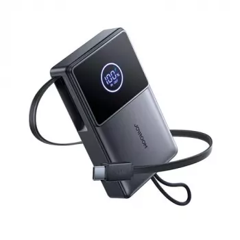 Joyroom JR-PR1 10000mAh 22.5W Powerbank mit integriertem ausziehbarem USB-C-Kabel Schwarz