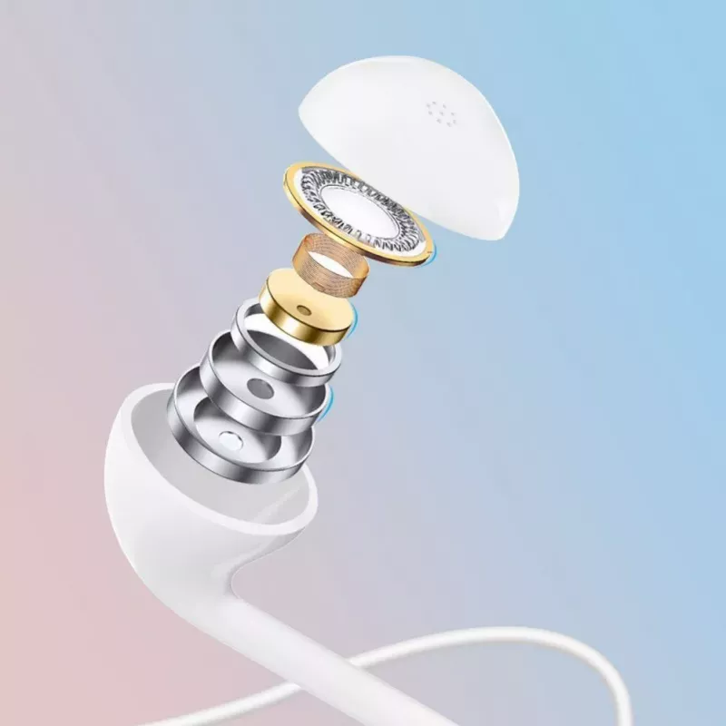 Dudao X10S In-Ear Kabelgebundene Kopfhörer mit Mikrofon, 3,5 mm Klinke, 1,2 m Kabel, Weiß