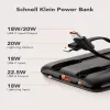 VEGER Powerbank C11 (W1170) PD QC3.0 22,5 W 10000 mAh mit integrierten USB-C- und Lightning-Kabeln, Schwarz