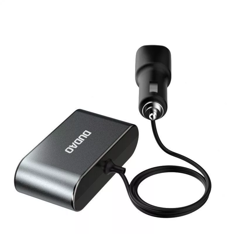 Dudao Auto-Ladegerät 2x USB / 3x Zigarettenanzünder-Splitter Schwarz (R1Pro black)