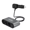 Dudao Auto-Ladegerät 2x USB / 3x Zigarettenanzünder-Splitter Schwarz (R1Pro black)