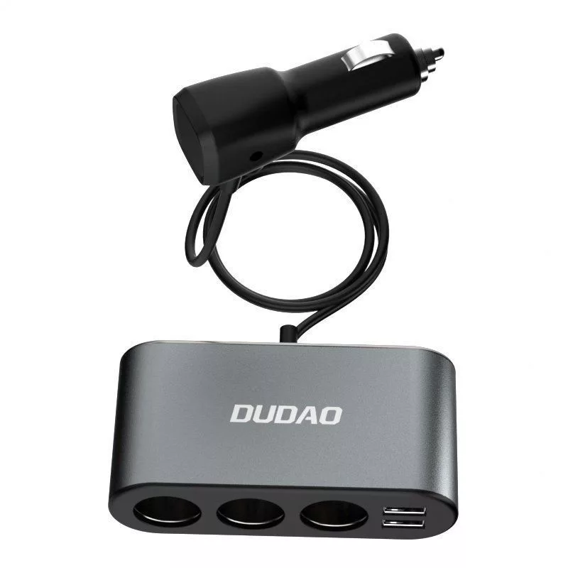 Dudao Auto-Ladegerät 2x USB / 3x Zigarettenanzünder-Splitter Schwarz (R1Pro black)