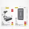 Dudao Auto-Ladegerät 2x USB / 3x Zigarettenanzünder-Splitter Schwarz (R1Pro black)