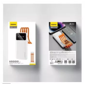 DUDAO K6Pro Power Bank 10000mAh 10W 4 Kabel Schwarz