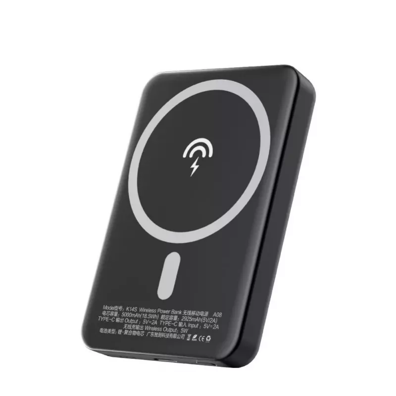 Dudao K14S Wireless Power Bank 5000mAh 10W Schwarz