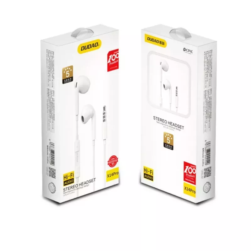 Dudao X14PRO In-Ear-Kopfhörer mit 3,5-mm-Klinkenstecker, Weiß