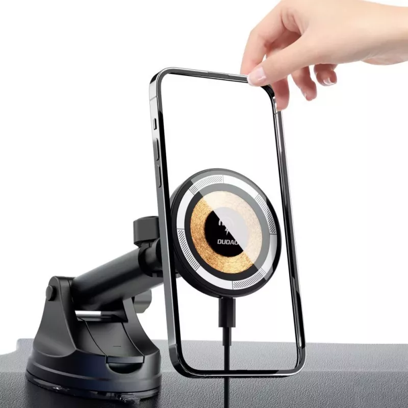 Dudao F12MAX+ MagSafe Wireless Car Charger 15W - Schwarz