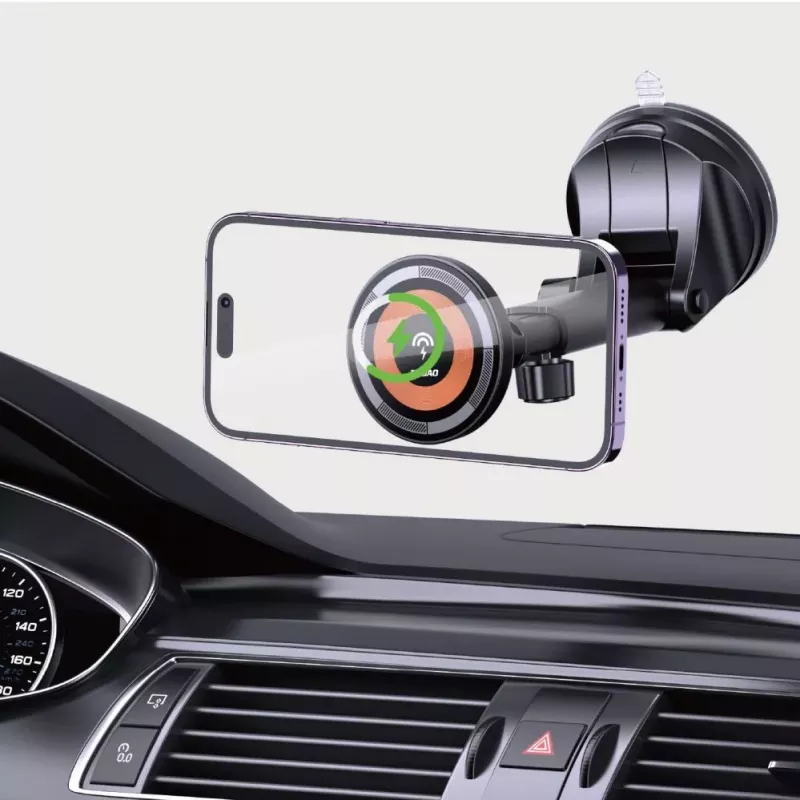 Dudao F12MAX+ MagSafe Wireless Car Charger 15W - Schwarz