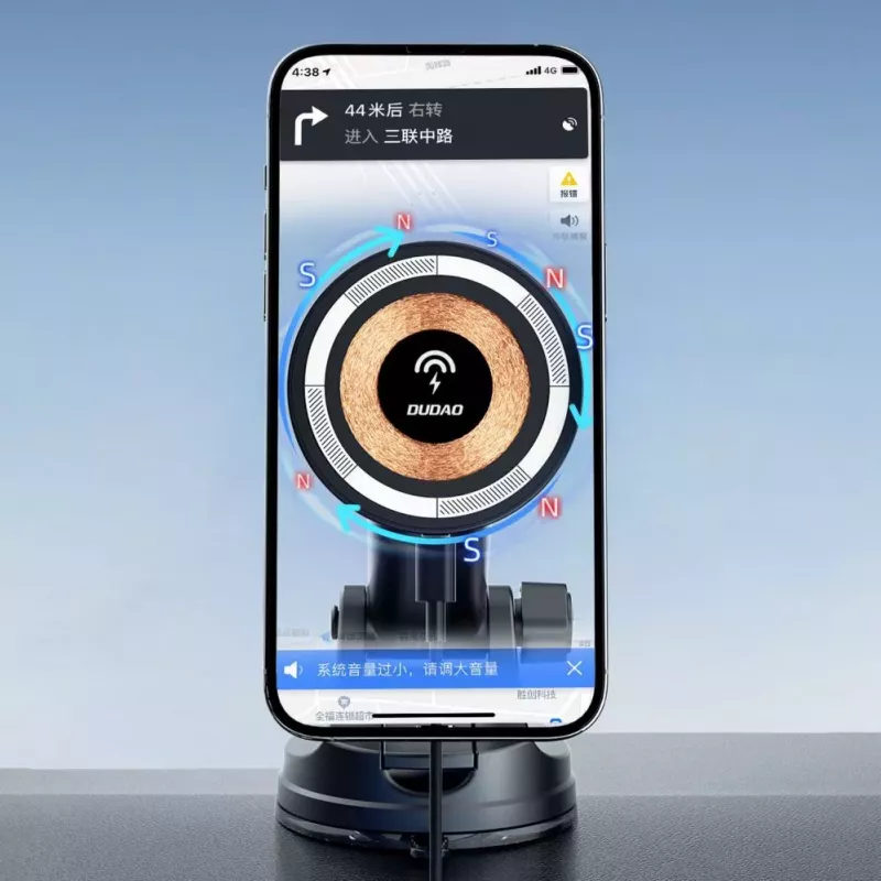Dudao F12MAX+ MagSafe Wireless Car Charger 15W - Schwarz