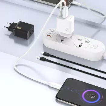 Dudao A26T GaN 25W USB-A, USB-C Charger - Schwarz