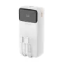 Dudao K15Max 30000mAh PD 22.5W Powerbank mit USB-C- und Lightning-Kabeln Weiß