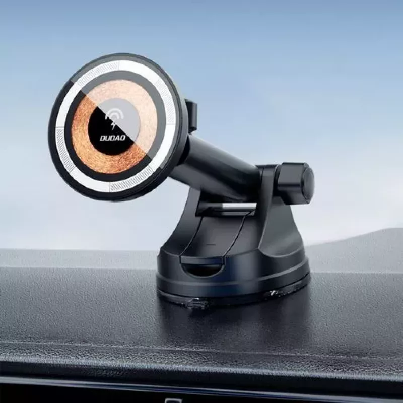 Dudao F12MAX+ Magnetischer kabelloser Auto-Ladehalter 15W mit MagSafe - Schwarz