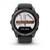 Garmin fenix 8 Pro 51 mm MicroLED Sapphire Carbon Grey DLC Titanium mit schwarzem/pebblegrauem Silikonarmband