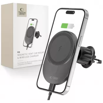 TECH-PROTECT MM15W-V1 Magnetic MagSafe Vent Car Mount Wireless Charger 15W Black
