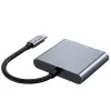 Tech-Protect V1 3in1 USB-C Hub Adapter - USB-A 3.0, USB-C PD 100W, HDMI 4K 30Hz - Grau